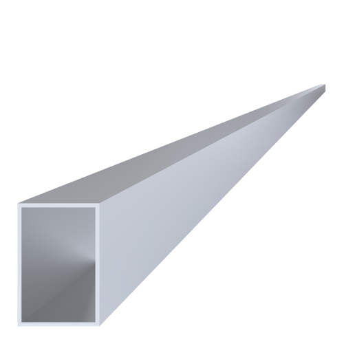 Hliníkový jekl 60x40x2 mm, délka 6000 mm, materiál EN AW-6060 T66, přírodní hliník bez povrchové úpravy, cena za kus